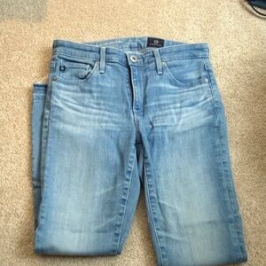 AG Adriano Goldschmied Women's Light Blue Slim Jeans